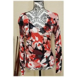 The Limited Colorful V-Neck Sweater Top